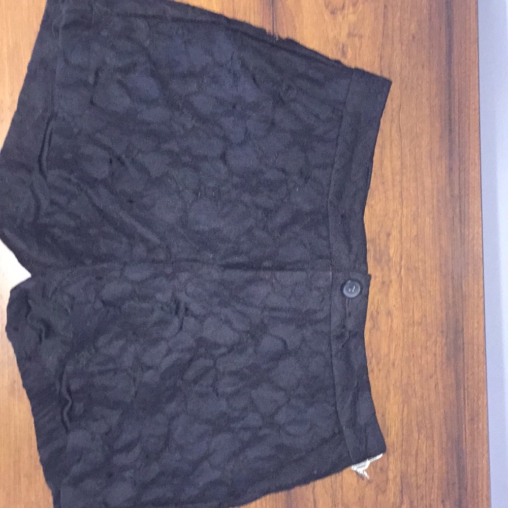 Black lace shorts